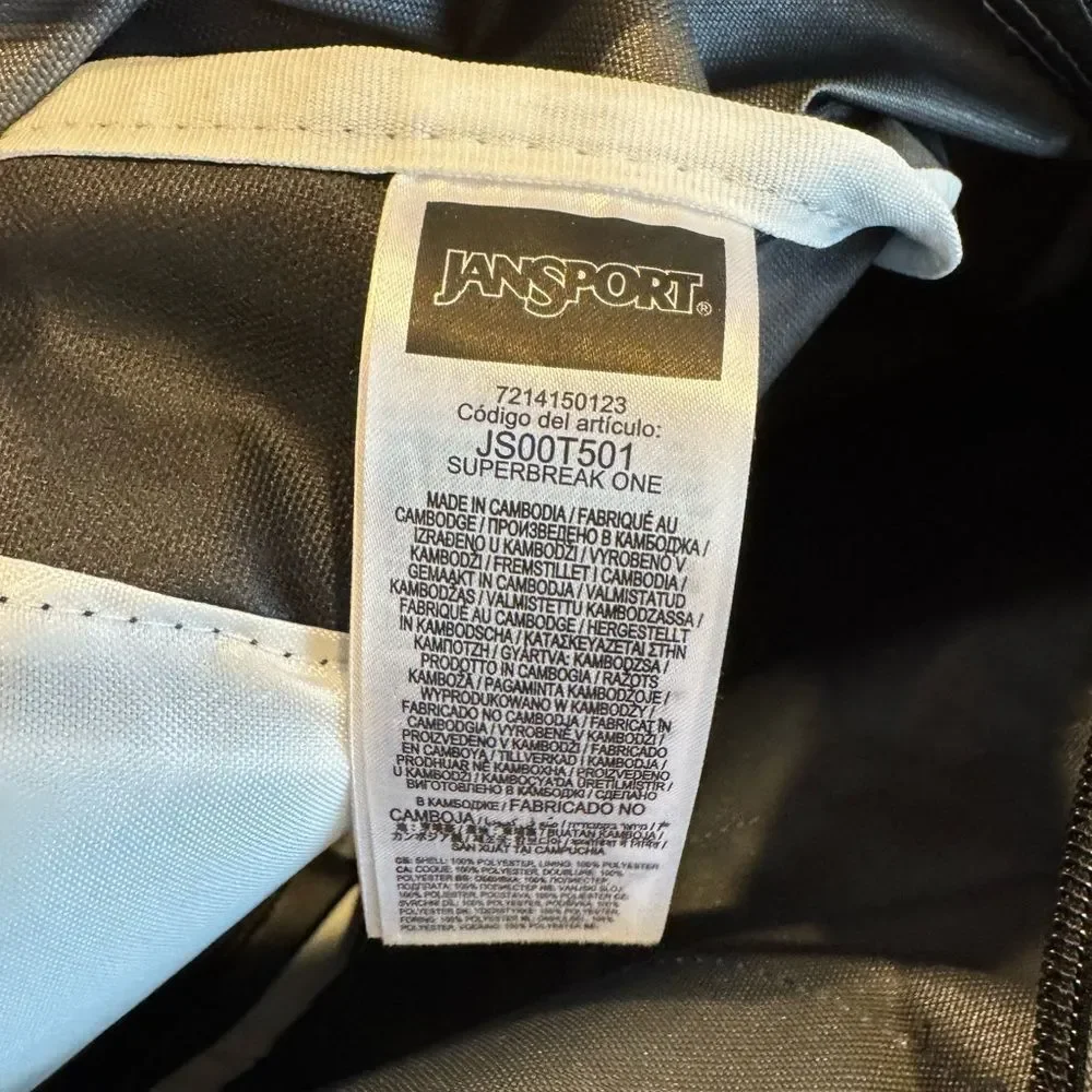 Jansport Superbreak One Graphite Color NWOT